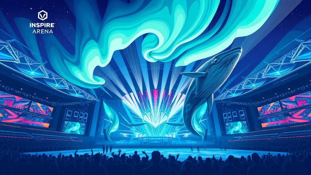 영종도 인스파이어 아레나: K팝 콘서트부터 오로라 쇼까지 완벽 가이드 5 놓치면 후회할 특별한 콘텐츠: 오로라 쇼와 미디어아트 (illustration 스타일)