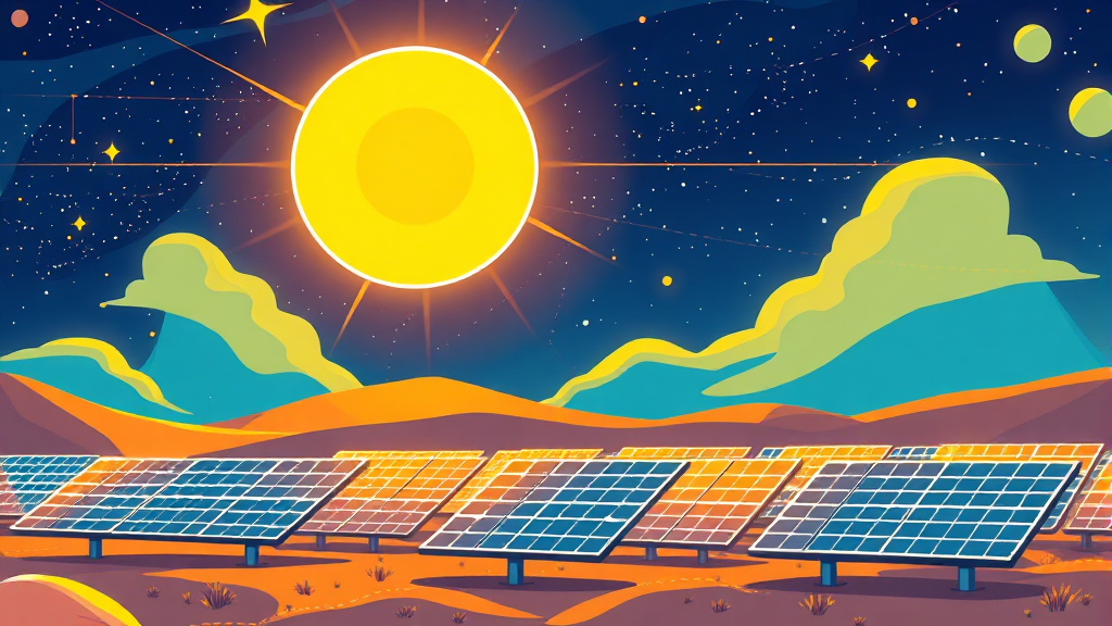 우주 태양광 기술 발전과 미래 에너지 전략 (cartoon 스타일)