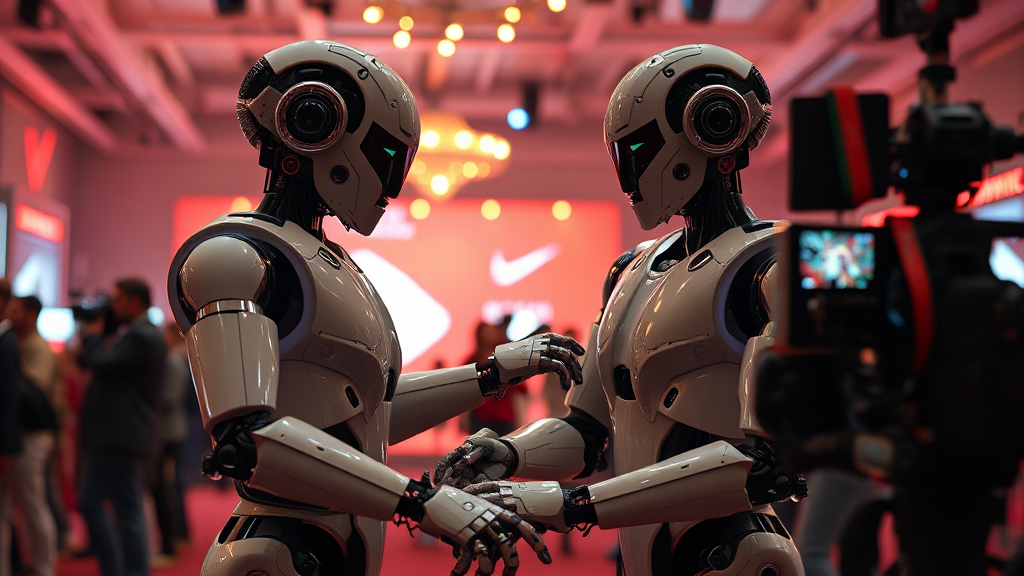 중국 휴머노이드 로봇: 3개월 대기 이유부터 미래 시장까지 4 영화 촬영부터 행사까지, 휴머노이드 로봇 활용 사례 (realistic 스타일)