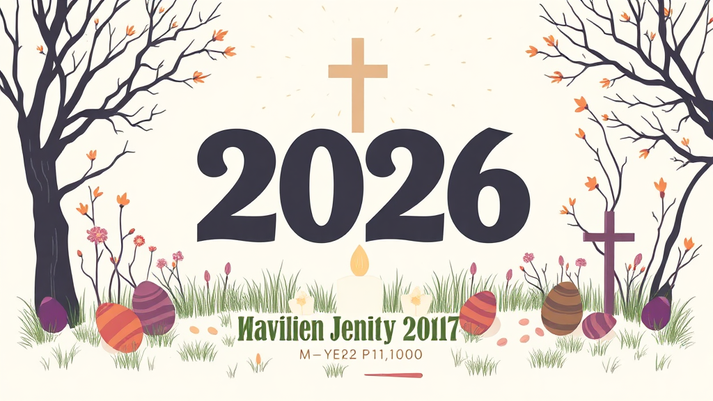 2026년 부활절 날짜와 사순절의 관계 (illustration 스타일)