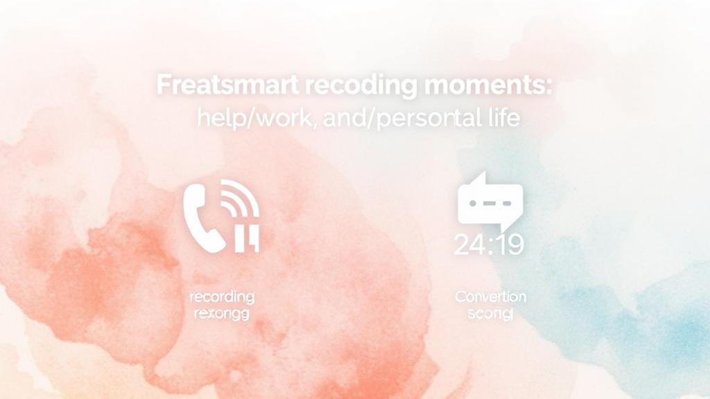 녹음된 통화 내용, 어떻게 활용할 수 있을까요? (watercolor 스타일)