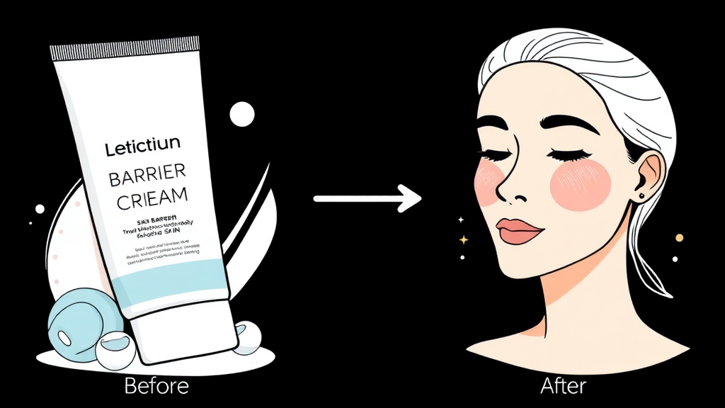 실제 사용 후기: 피부 장벽 크림의 변화 (illustration 스타일)