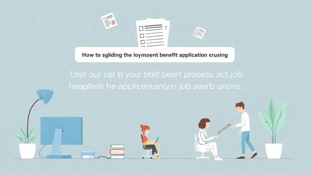 실업급여 신청 방법 및 절차 상세 안내 (illustration 스타일)