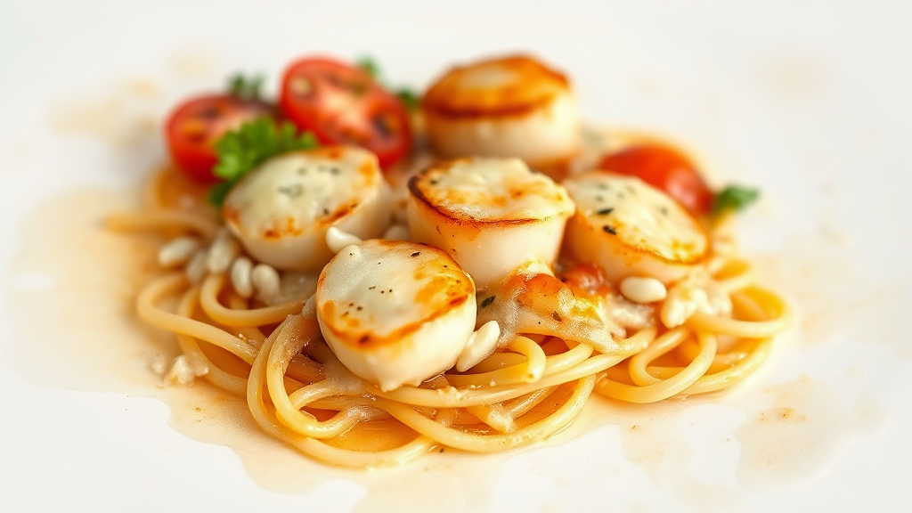 다양한 비단가리비 활용 요리 소개 (watercolor 스타일)