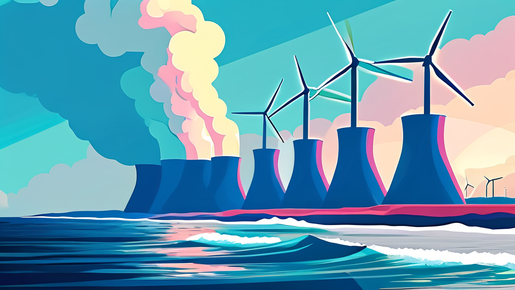 원전 산업 동향과 우리기술의 미래 전략 (illustration 스타일)