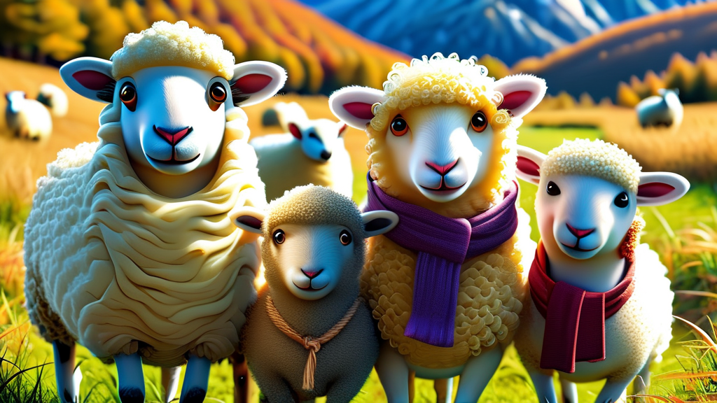 지리산 치즈랜드의 다채로운 매력: 양떼목장, 치즈 체험 (realistic 스타일)