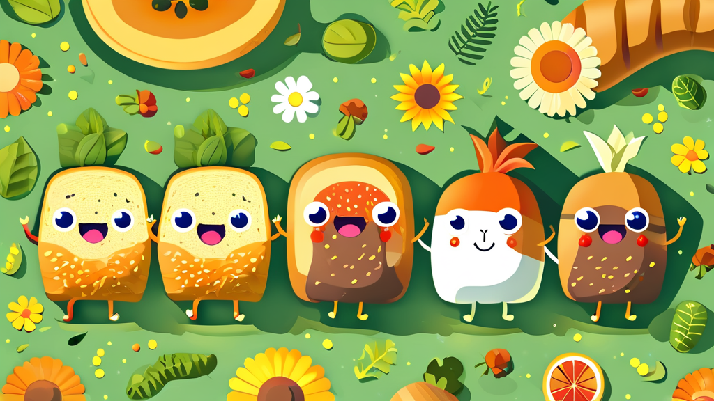 동심을 사로잡는 캐릭터 빵의 향연 (cartoon 스타일)