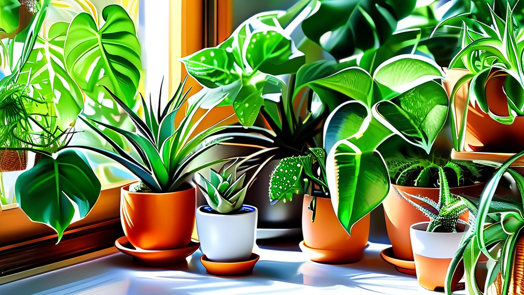 아토피, 천식 완화에 좋은 식물 (realistic 스타일)