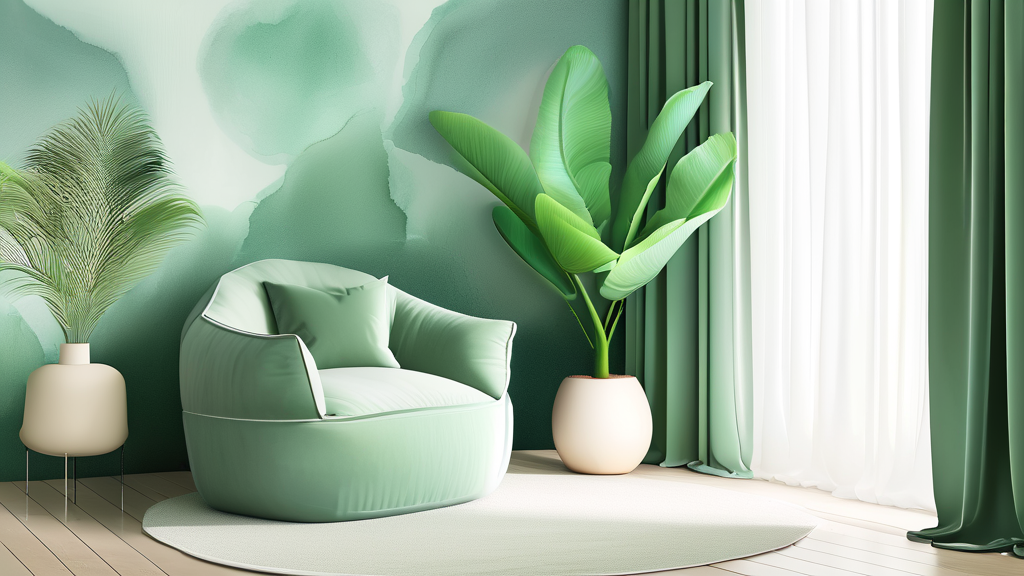 인기 공기정화 식물 추천: 스투키, 산세베리아 (watercolor 스타일)