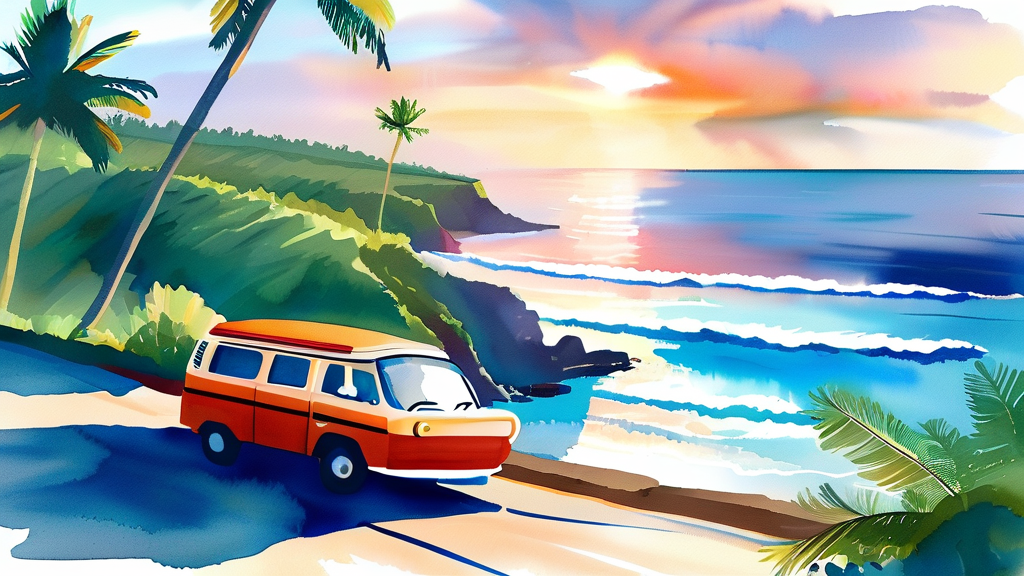 발리 공항 픽업 vs. 택시/그랩 비교 분석 (watercolor 스타일)