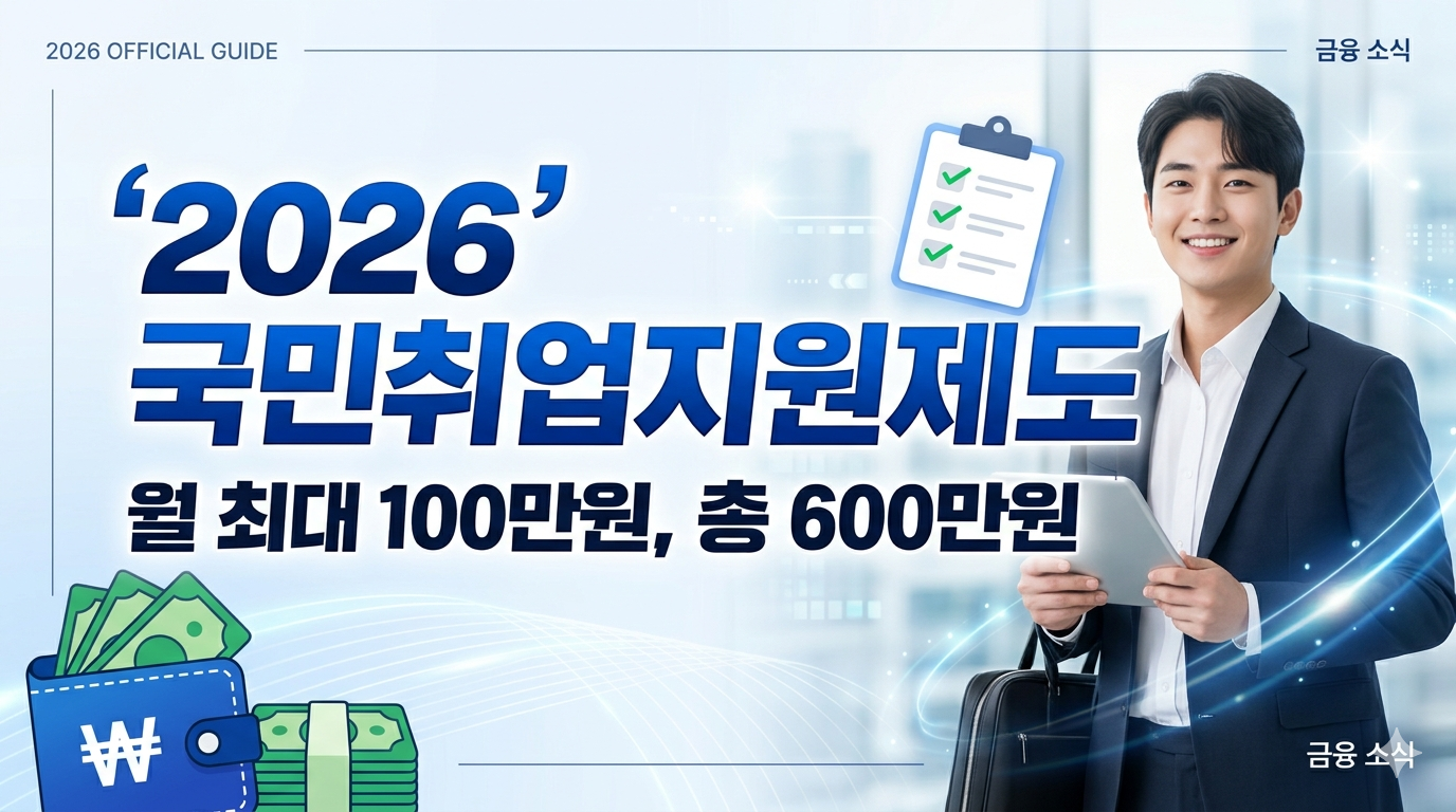 2026 국민취업지원제도 구직촉진수당 완벽 정리 월 최대 100만원, 총 600만원 받는 법