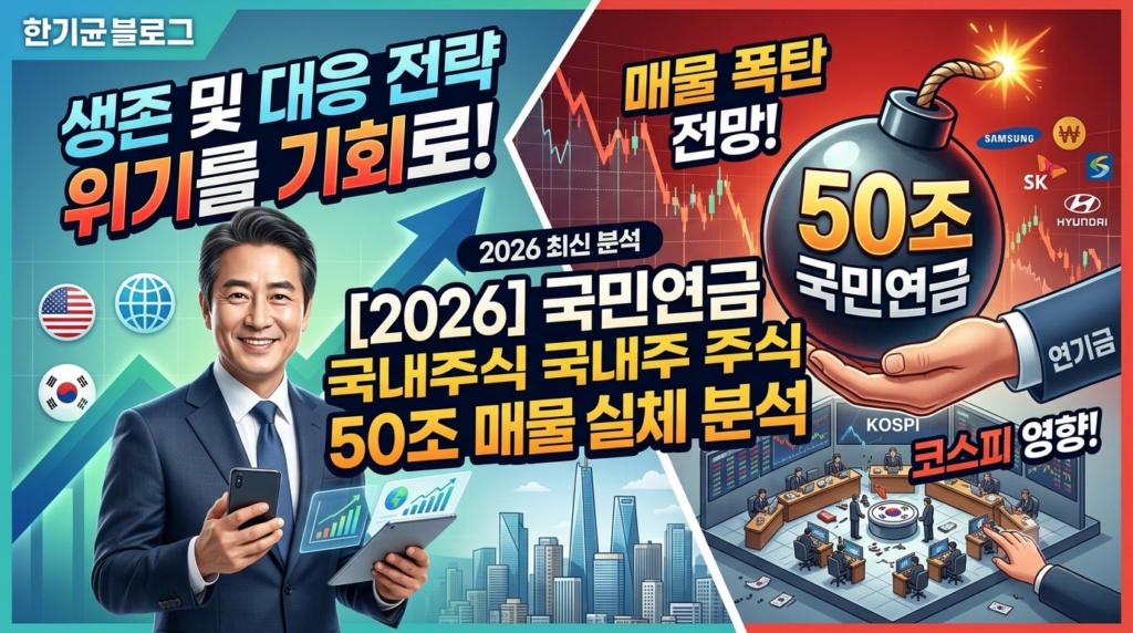 국민연금 국내주식 50조 매물 폭탄 전망과 코스피 영향 및 개인투자자 대응 전략