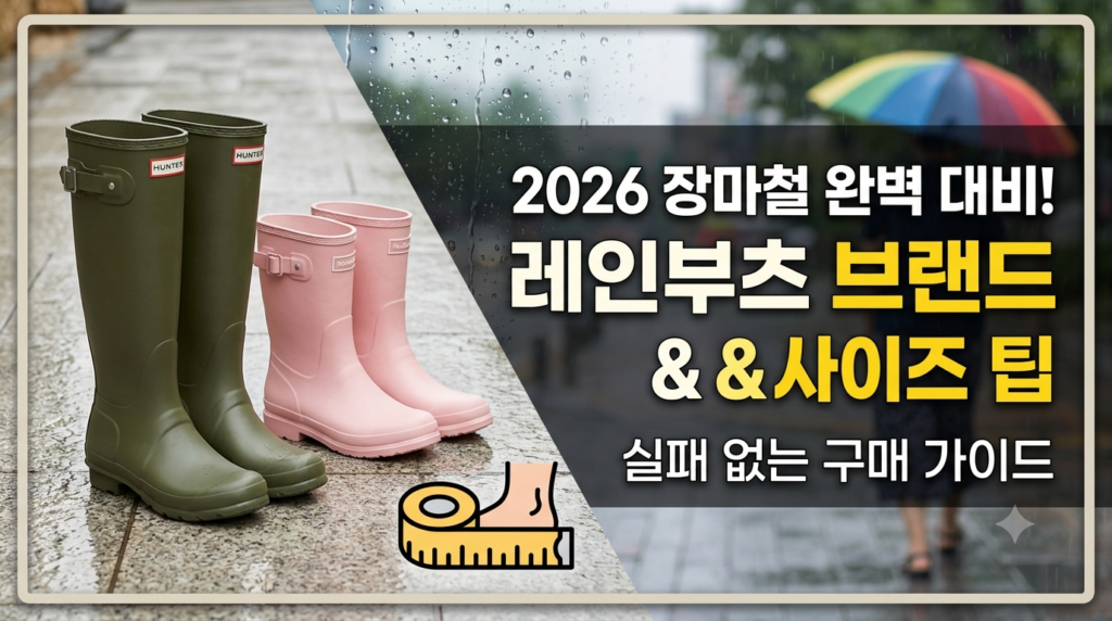 장마철 레인부츠 브랜드 추천 TOP 4 및 실패 없는 사이즈 선택 팁 가이드