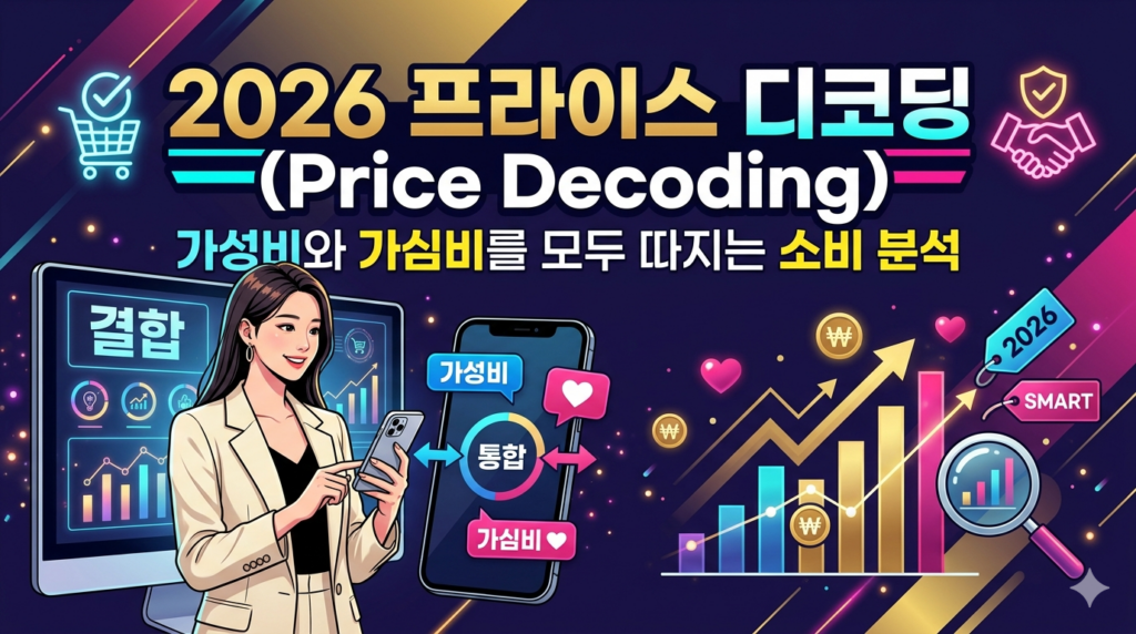 프라이스 디코딩 뜻, 2026 트렌드 코리아가 주목한 가성비 가심비의 파괴와 스마트 소비 공식