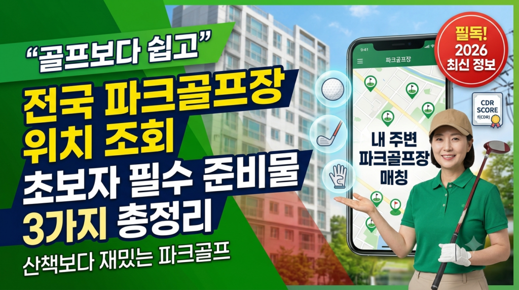 골프보다 쉽고 산책보다 재밌다” 전국 파크골프장 위치 조회 및 초보자 필수 준비물 3가지 총정리
