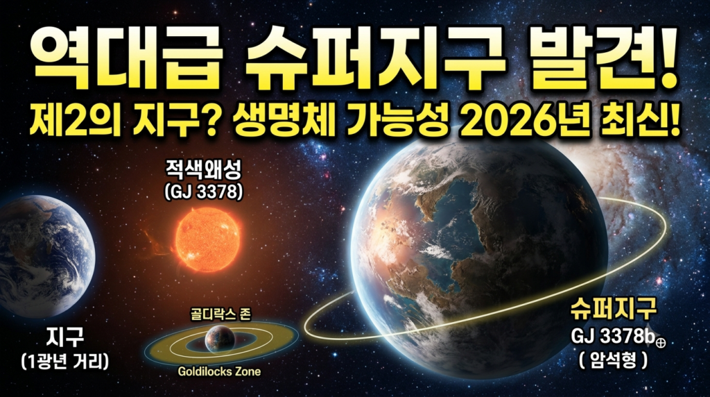 제2의 지구 찾았다! 2026년 역대급 슈퍼지구 GJ 3378b 발견과 외계 생명체 가능성 총정리