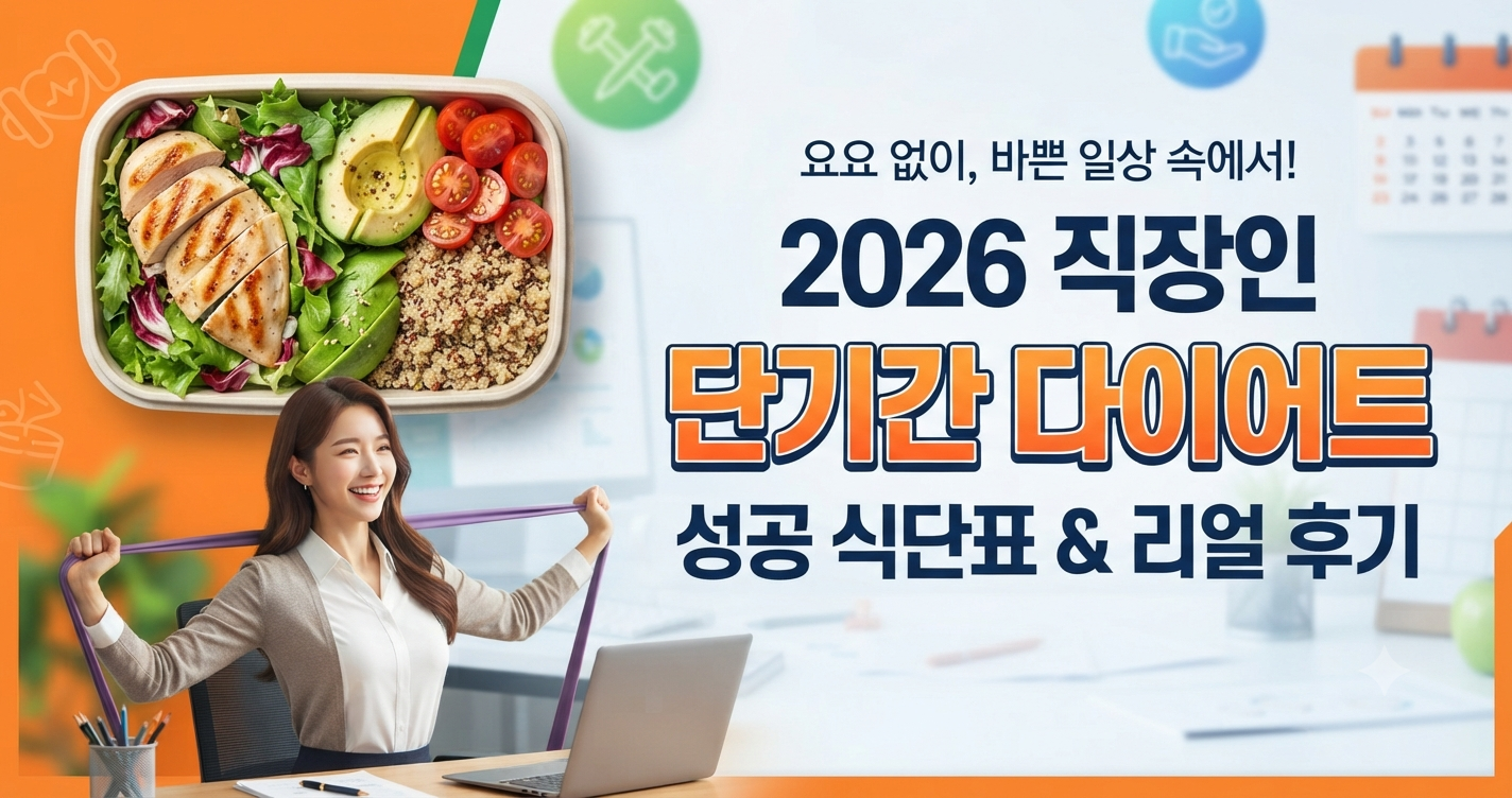 2026 직장인 단기간 다이어트 식단표 및 성공 후기 요요 없는 현실 식단 루틴