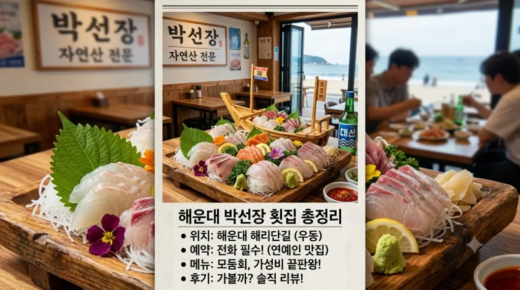 부산 해운대 박선장 횟집 후기, 가볼까 위치·예약·메뉴 총정리