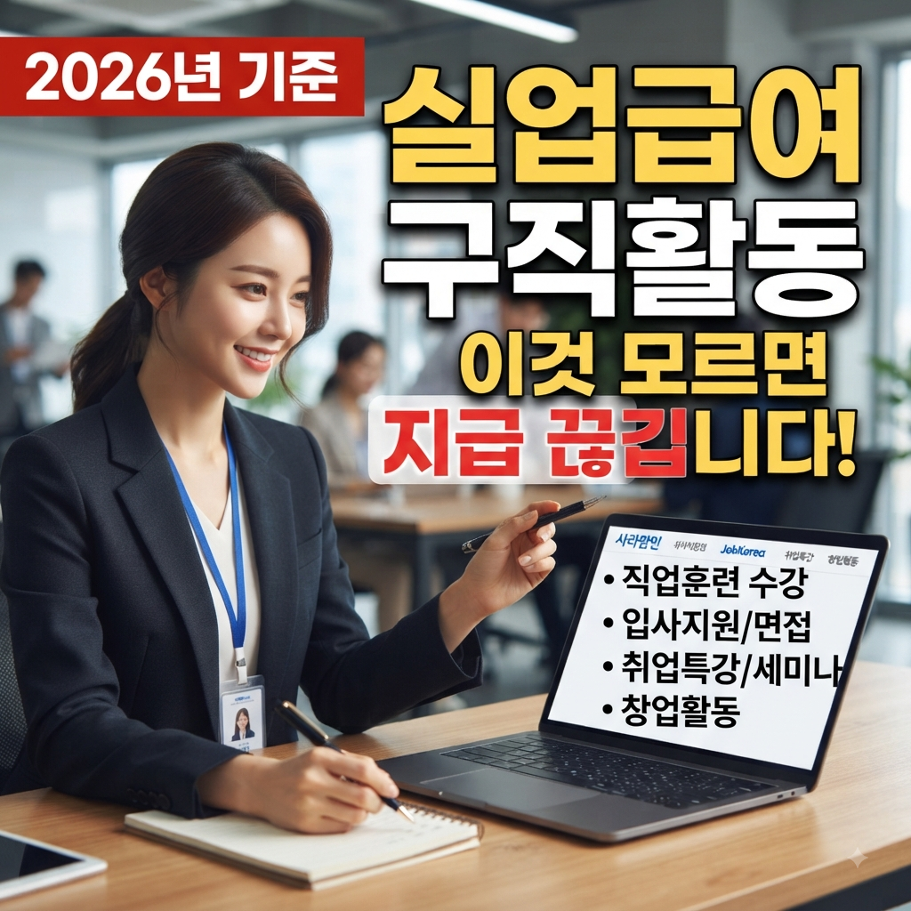 실업급여 구직활동 인정 범위 총정리, 2026년 기준