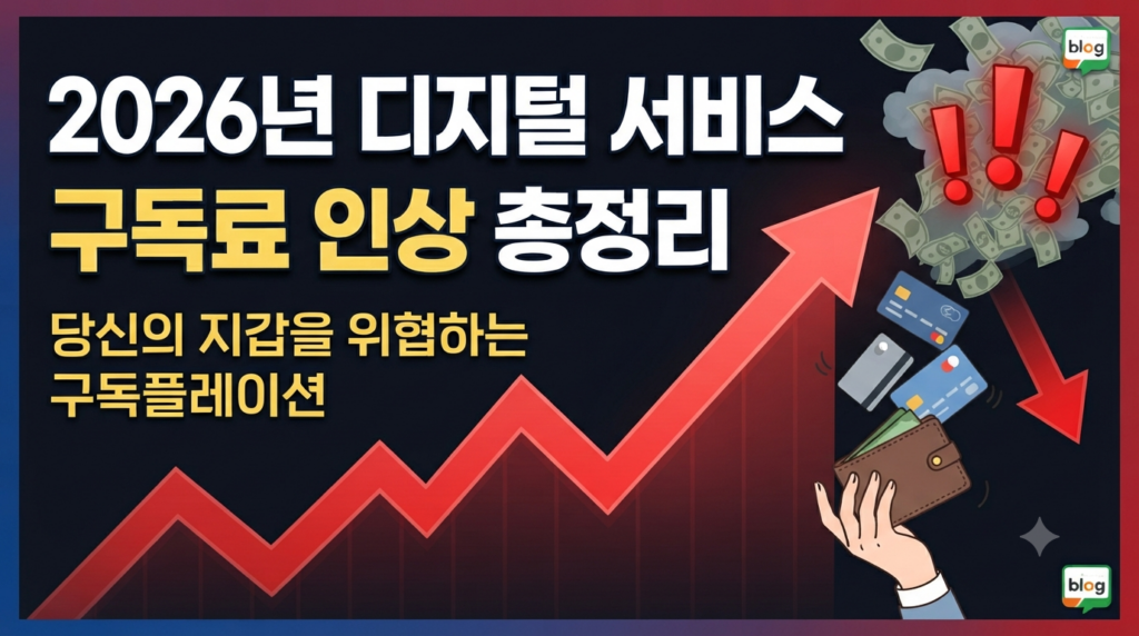 2026년 디지털 서비스 구독료 인상 총정리