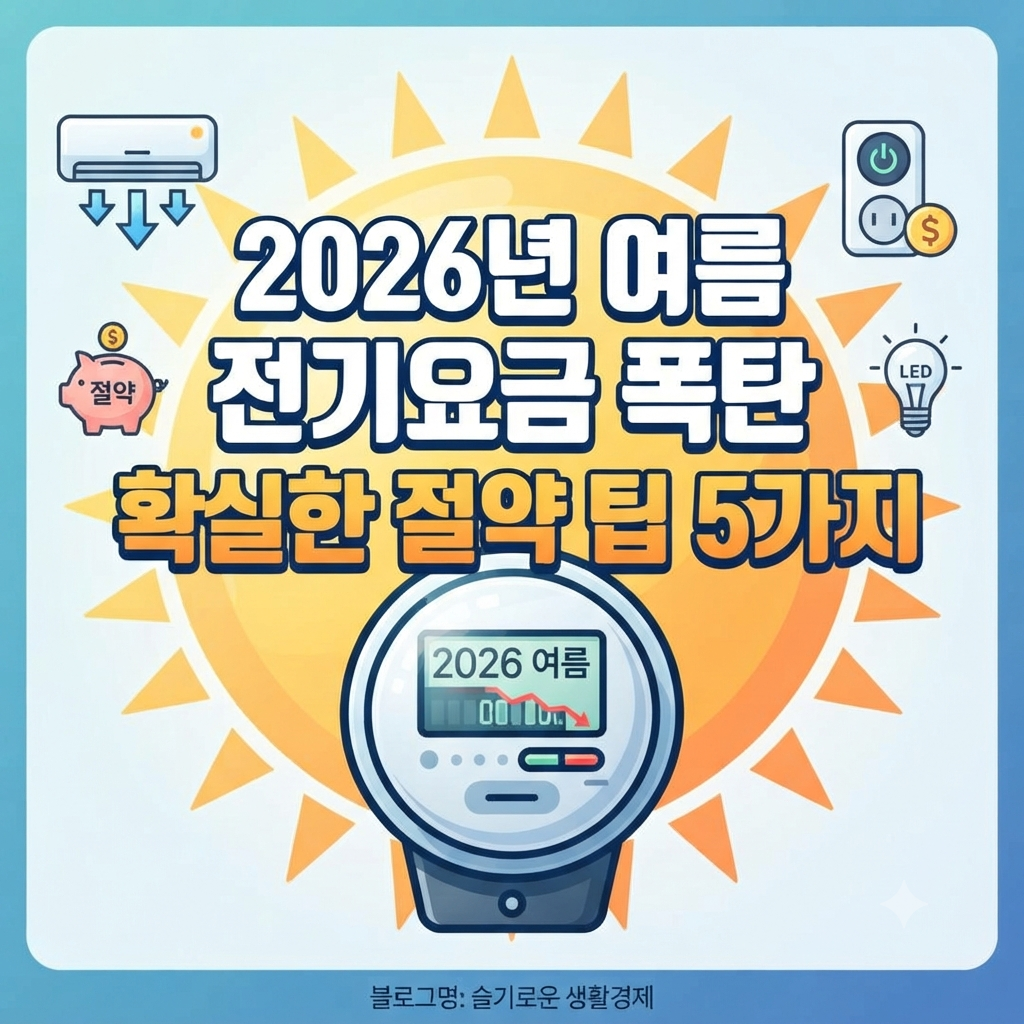 2026년 여름 전기요금 폭탄 피하는 확실한 절약 방법 5가지 