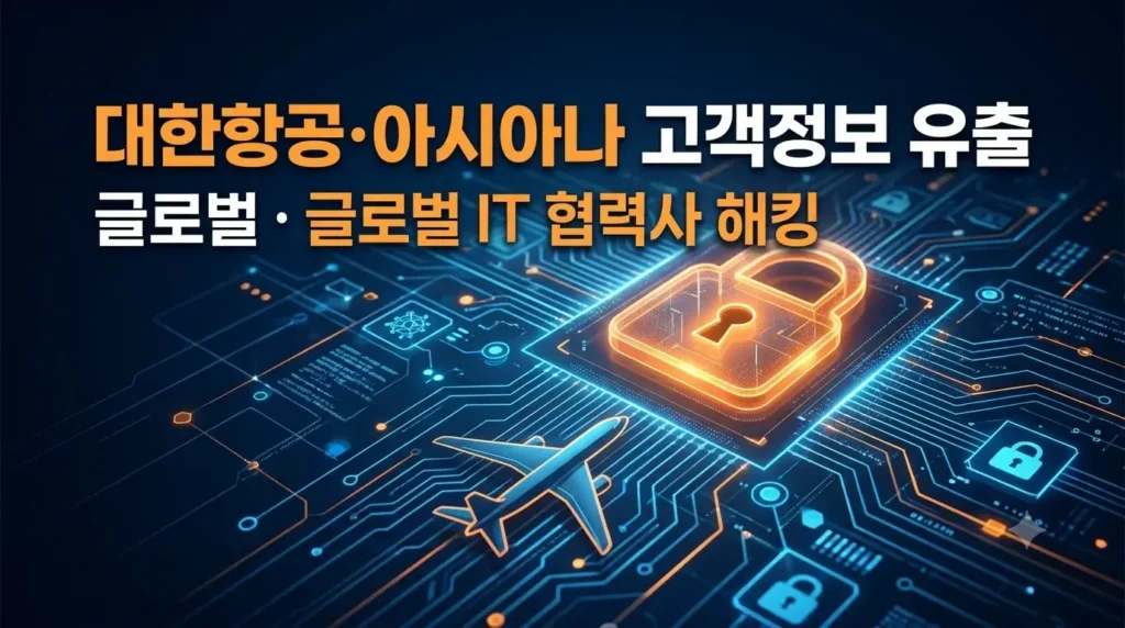대한항공·아시아나 고객정보 유출 충격! 글로벌 IT 협력사 해킹 피해 원인과 대처법글로벌 IT 협력사 해킹 피해 원인과 대처법, 글관련 썸네일이미지