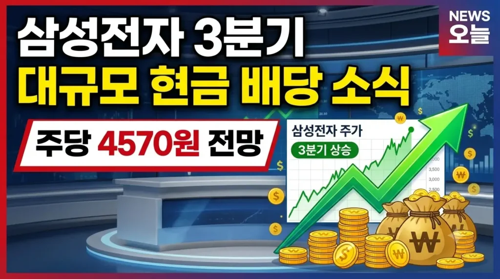 삼성전자 3분기 대규모 배당 전망, 주당 예상 금액과 지급일 정리