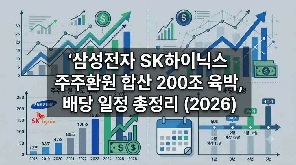 삼성전자 SK하이닉스 주주환원 합산 200조 육박, 배당 일정 총정리 (2026)