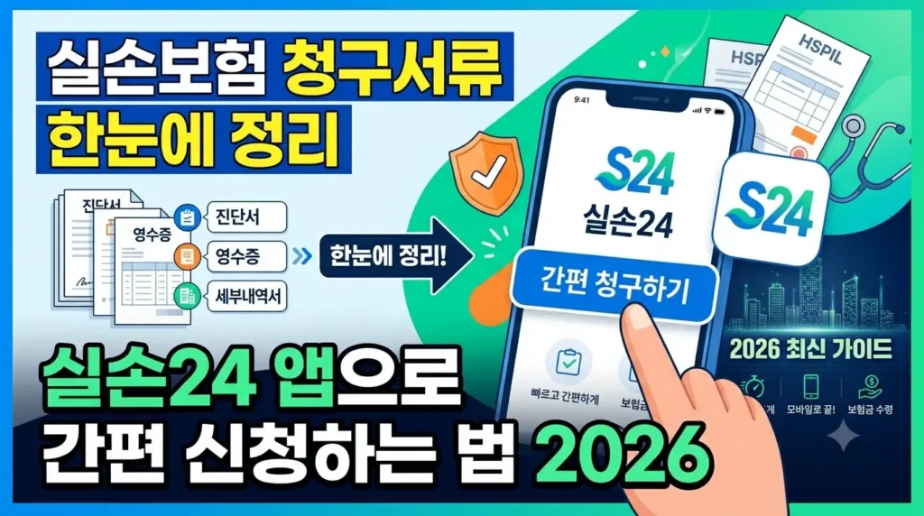 실손보험 청구서류 한눈에 정리, 실손24 앱으로 간단 신청하는 법 2026