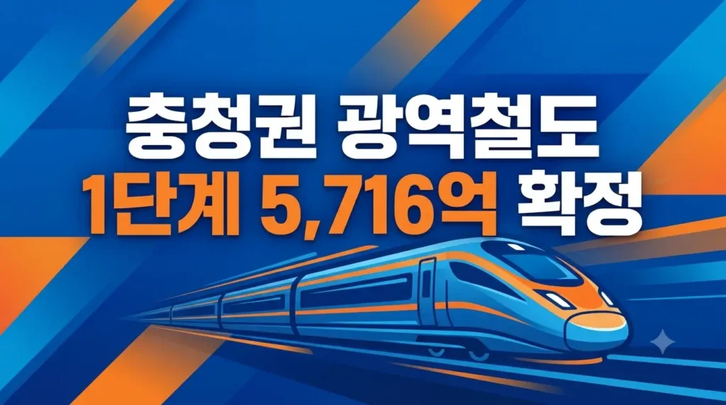 충청권 광역철도 1단계 총사업비 5716억 확정! 노선도·착공·수혜지역