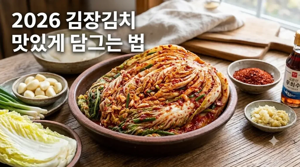 2026 김장김치 맛있게 담그는 법: 절임 시간과 양념 배합 비율 정리