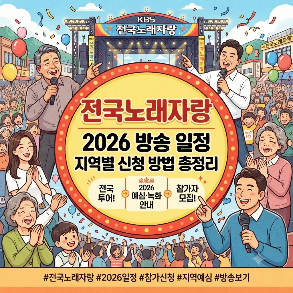 2026 전국노래자랑 방송 일정 및 지역별 예심·녹화 신청 방법 총정리